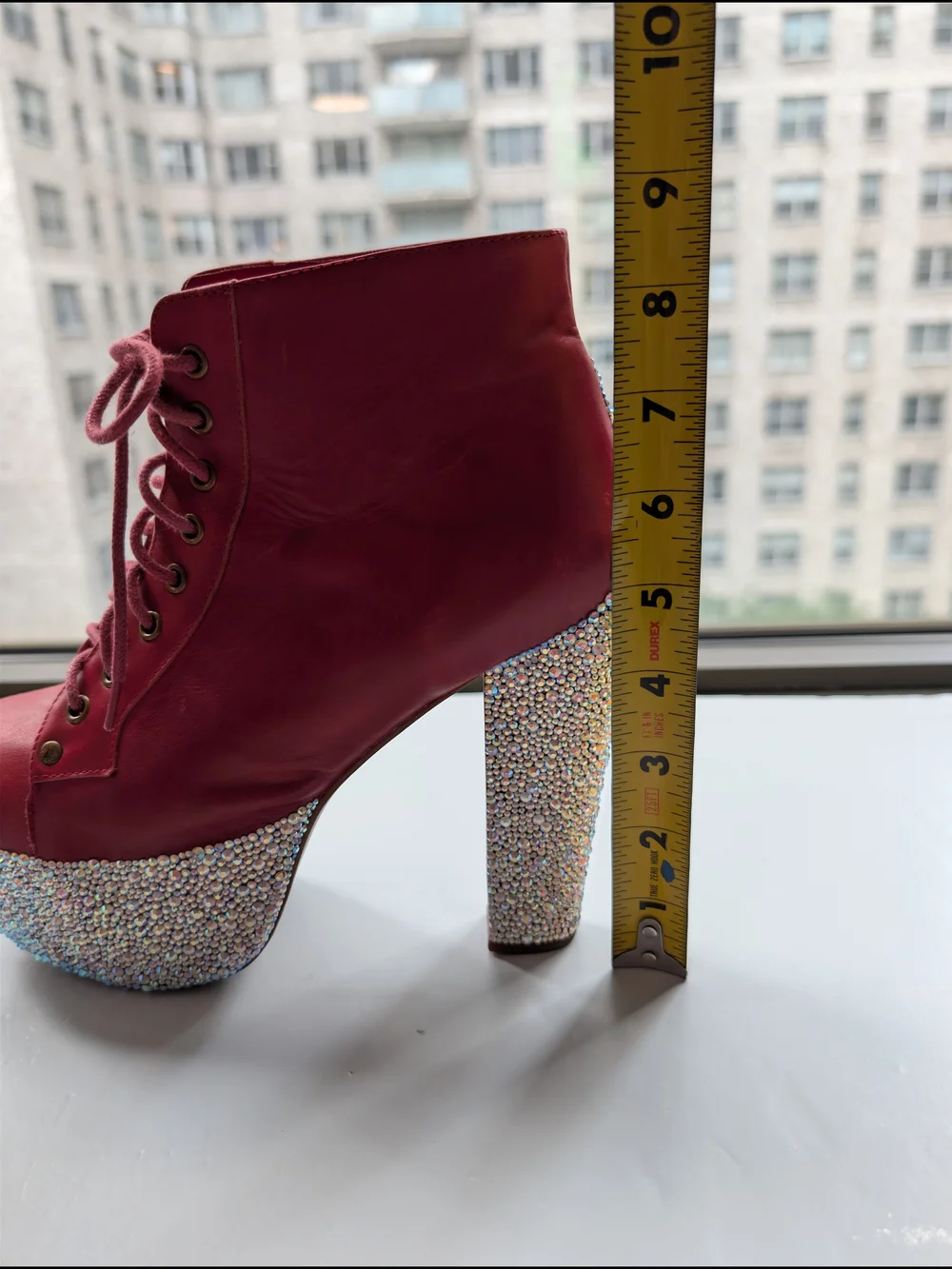 Jeffrey Campbell rhinestones added